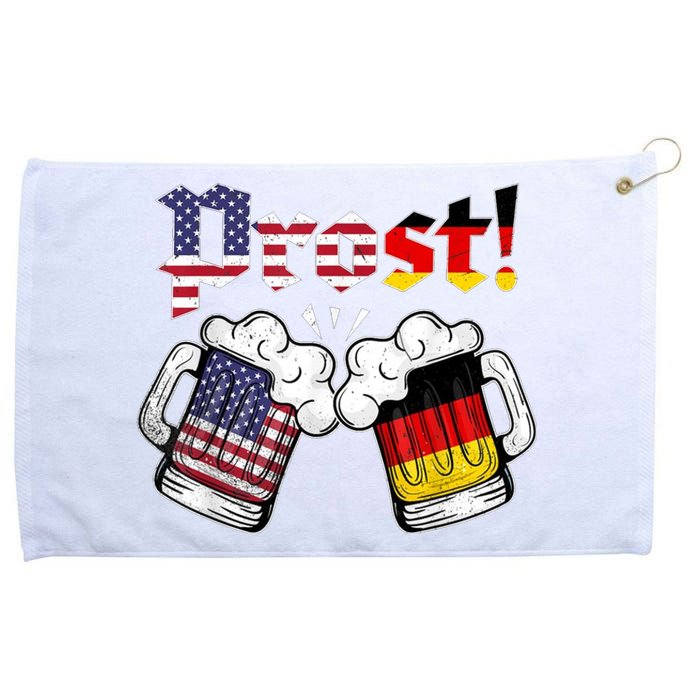 Happy Oktoberfest American German Munich Flag Prost Grommeted Golf Towel