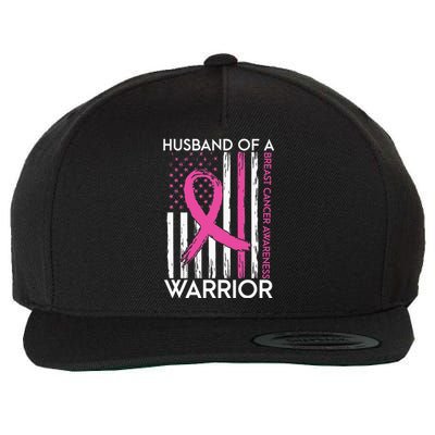 Husband Of A Warrior Breast Cancer Awareness Support Squad Wool Snapback Cap