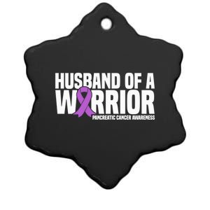 Husband Of A Warrior Pancreatic Cancer Awareness Gift Ceramic Star Ornament