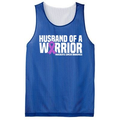 Husband Of A Warrior Pancreatic Cancer Awareness Gift Mesh Reversible Basketball Jersey Tank