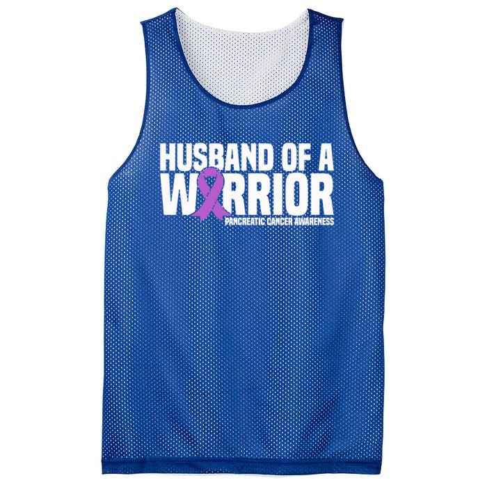 Husband Of A Warrior Pancreatic Cancer Awareness Gift Mesh Reversible Basketball Jersey Tank