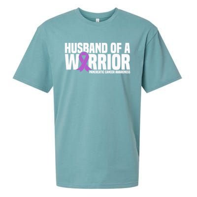 Husband Of A Warrior Pancreatic Cancer Awareness Gift Sueded Cloud Jersey T-Shirt