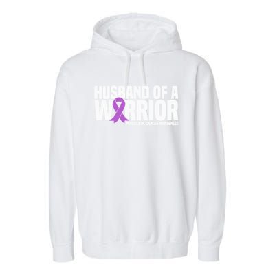 Husband Of A Warrior Pancreatic Cancer Awareness Gift Garment-Dyed Fleece Hoodie