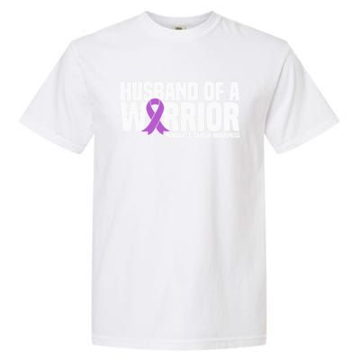 Husband Of A Warrior Pancreatic Cancer Awareness Gift Garment-Dyed Heavyweight T-Shirt