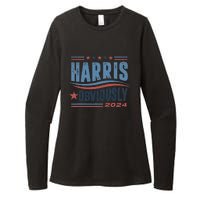 Harris Obviously A Vote For 2024 President Kamala Harris Womens CVC Long Sleeve Shirt