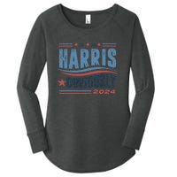 Harris Obviously A Vote For 2024 President Kamala Harris Women's Perfect Tri Tunic Long Sleeve Shirt