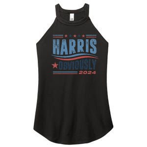 Harris Obviously A Vote For 2024 President Kamala Harris Women's Perfect Tri Rocker Tank