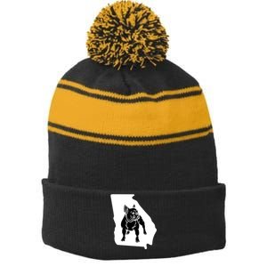 Hospital Owners Association Stripe Pom Pom Beanie