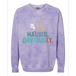 Harris Obviously. A Vote For 2024 Kamala Harris Colorblast Crewneck Sweatshirt