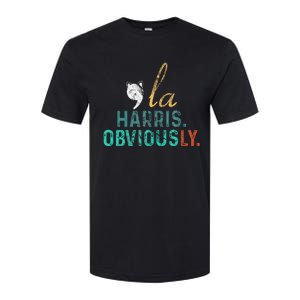 Harris Obviously. A Vote For 2024 Kamala Harris Softstyle CVC T-Shirt