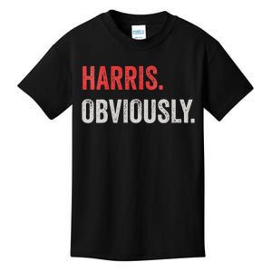 Harris. Obviously. A Vote For 2024 President Kamala Harris Kids T-Shirt