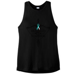 Husband Of A Warrior Cervical Cancer Awareness Support Squad Gift Ladies PosiCharge Tri-Blend Wicking Tank