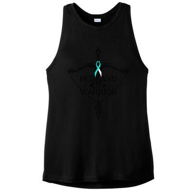 Husband Of A Warrior Cervical Cancer Awareness Support Squad Gift Ladies PosiCharge Tri-Blend Wicking Tank