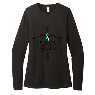 Husband Of A Warrior Cervical Cancer Awareness Support Squad Gift Womens CVC Long Sleeve Shirt