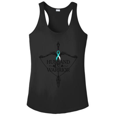 Husband Of A Warrior Cervical Cancer Awareness Support Squad Gift Ladies PosiCharge Competitor Racerback Tank