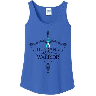 Husband Of A Warrior Cervical Cancer Awareness Support Squad Gift Ladies Essential Tank