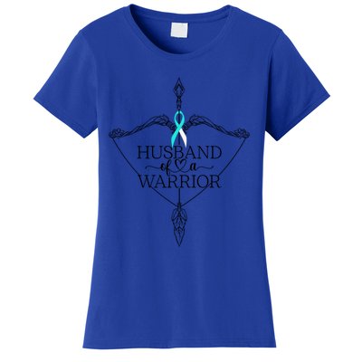 Husband Of A Warrior Cervical Cancer Awareness Support Squad Gift Women's T-Shirt