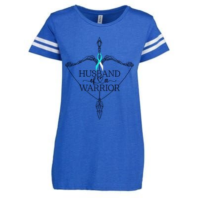 Husband Of A Warrior Cervical Cancer Awareness Support Squad Gift Enza Ladies Jersey Football T-Shirt