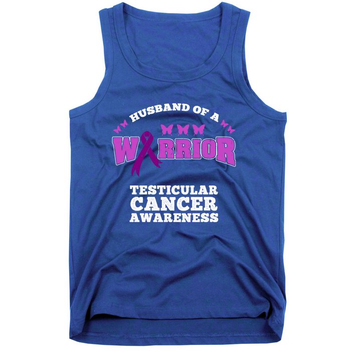 Husband Of A Warrior Testicular Cancer Awareness Great Gift Tank Top