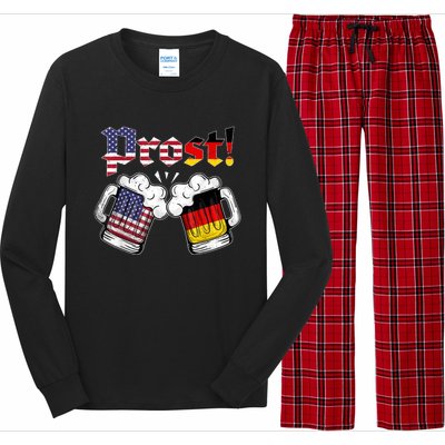 Happy Oktoberfest American German Munich Flag Prost Long Sleeve Pajama Set