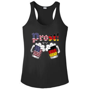 Happy Oktoberfest American German Munich Flag Prost Ladies PosiCharge Competitor Racerback Tank