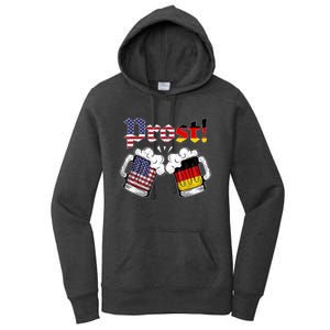 Happy Oktoberfest American German Munich Flag Prost Women's Pullover Hoodie