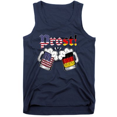 Happy Oktoberfest American German Munich Flag Prost Tank Top