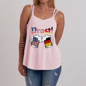 Happy Oktoberfest American German Munich Flag Prost Women's Strappy Tank