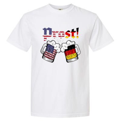 Happy Oktoberfest American German Munich Flag Prost Garment-Dyed Heavyweight T-Shirt