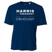 Harris Obviously A Vote For 2024 President Kamala Harris Cooling Performance Crew T-Shirt