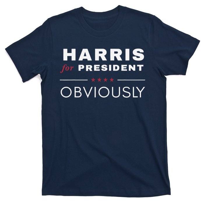 Harris Obviously A Vote For 2024 President Kamala Harris T-Shirt