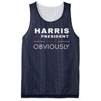 Harris Obviously A Vote For 2024 President Kamala Harris Mesh Reversible Basketball Jersey Tank