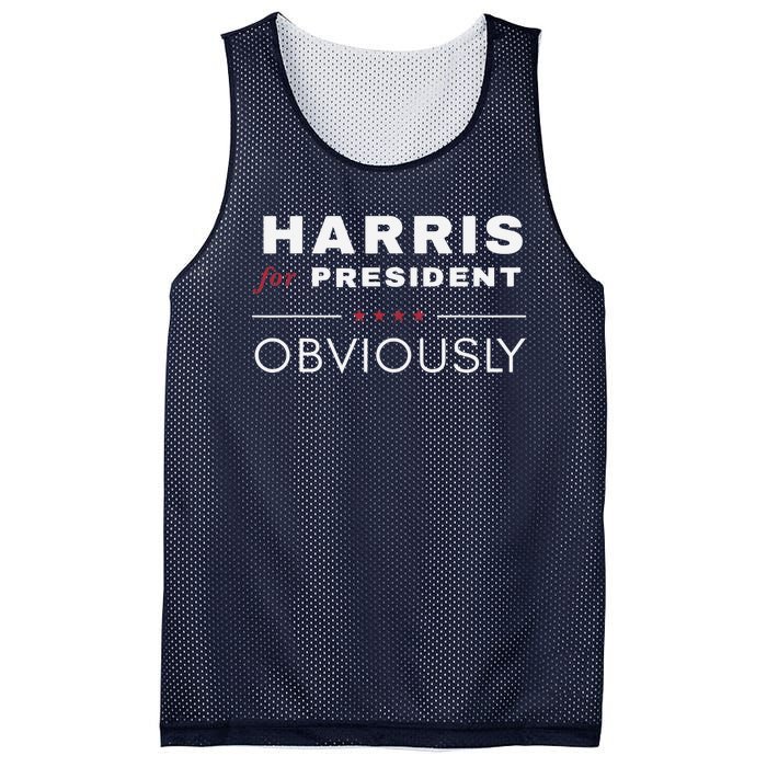 Harris Obviously A Vote For 2024 President Kamala Harris Mesh Reversible Basketball Jersey Tank