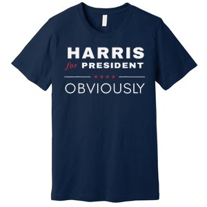 Harris Obviously A Vote For 2024 President Kamala Harris Premium T-Shirt