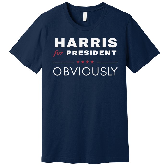 Harris Obviously A Vote For 2024 President Kamala Harris Premium T-Shirt