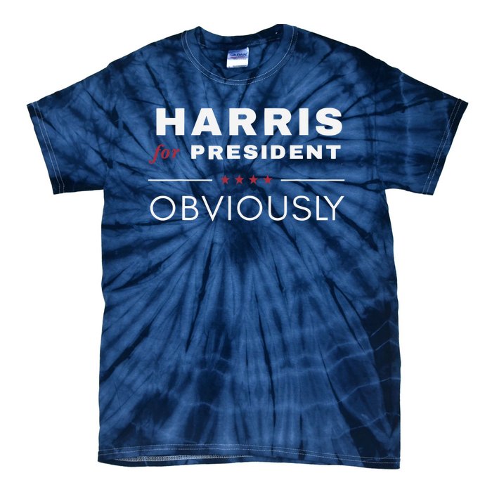 Harris Obviously A Vote For 2024 President Kamala Harris Tie-Dye T-Shirt