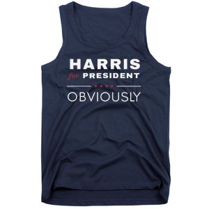 Harris Obviously A Vote For 2024 President Kamala Harris Tank Top