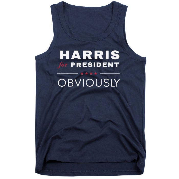 Harris Obviously A Vote For 2024 President Kamala Harris Tank Top