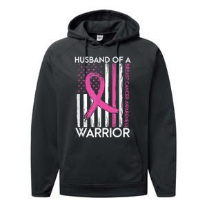 Husband Of A Warrior Breast Cancer Awareness  Support Squad Performance Fleece Hoodie