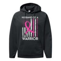 Husband Of A Warrior Breast Cancer Awareness  Support Squad Performance Fleece Hoodie