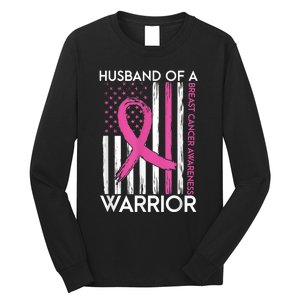 Husband Of A Warrior Breast Cancer Awareness  Support Squad Long Sleeve Shirt