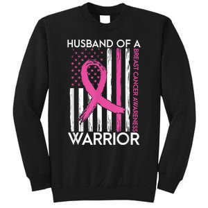 Husband Of A Warrior Breast Cancer Awareness  Support Squad Sweatshirt