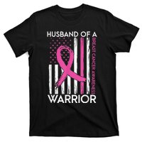 Husband Of A Warrior Breast Cancer Awareness  Support Squad T-Shirt