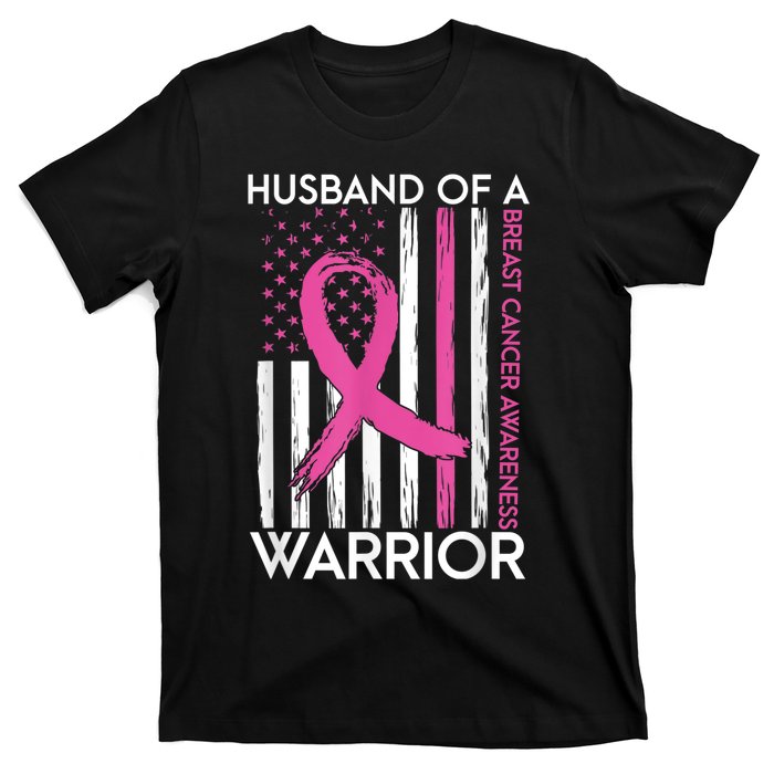 Husband Of A Warrior Breast Cancer Awareness  Support Squad T-Shirt