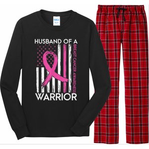 Husband Of A Warrior Breast Cancer Awareness  Support Squad Long Sleeve Pajama Set