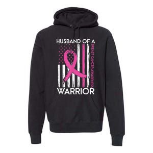 Husband Of A Warrior Breast Cancer Awareness  Support Squad Premium Hoodie