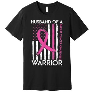 Husband Of A Warrior Breast Cancer Awareness  Support Squad Premium T-Shirt