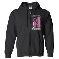 Husband Of A Warrior Breast Cancer Awareness  Support Squad Full Zip Hoodie