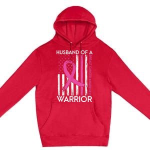 Husband Of A Warrior Breast Cancer Awareness  Support Squad Premium Pullover Hoodie