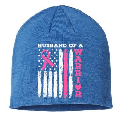 Husband Of A Warrior Breast Cancer Awareness Sustainable Beanie